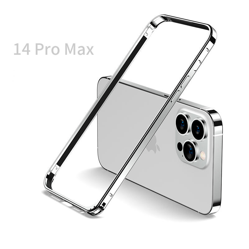 Metal Bumper Aluminum Frame Case - iPhone 18、17 Air、16e、16、15、13、14 Pro Max用、超薄型バンパー、アルミニウム製金属フレーム、ハードカバー、合金製ケース、保護シェル、コケ