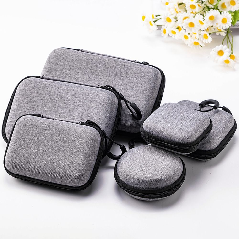 Phone Cases - 1個入り、イヤホン/スマートフォン/充電ケーブル用EVA製収納バッグ、ミニサイズ、AirPod用、ジッパー付きイヤホンケース、携帯用デジタルアクセサリー。