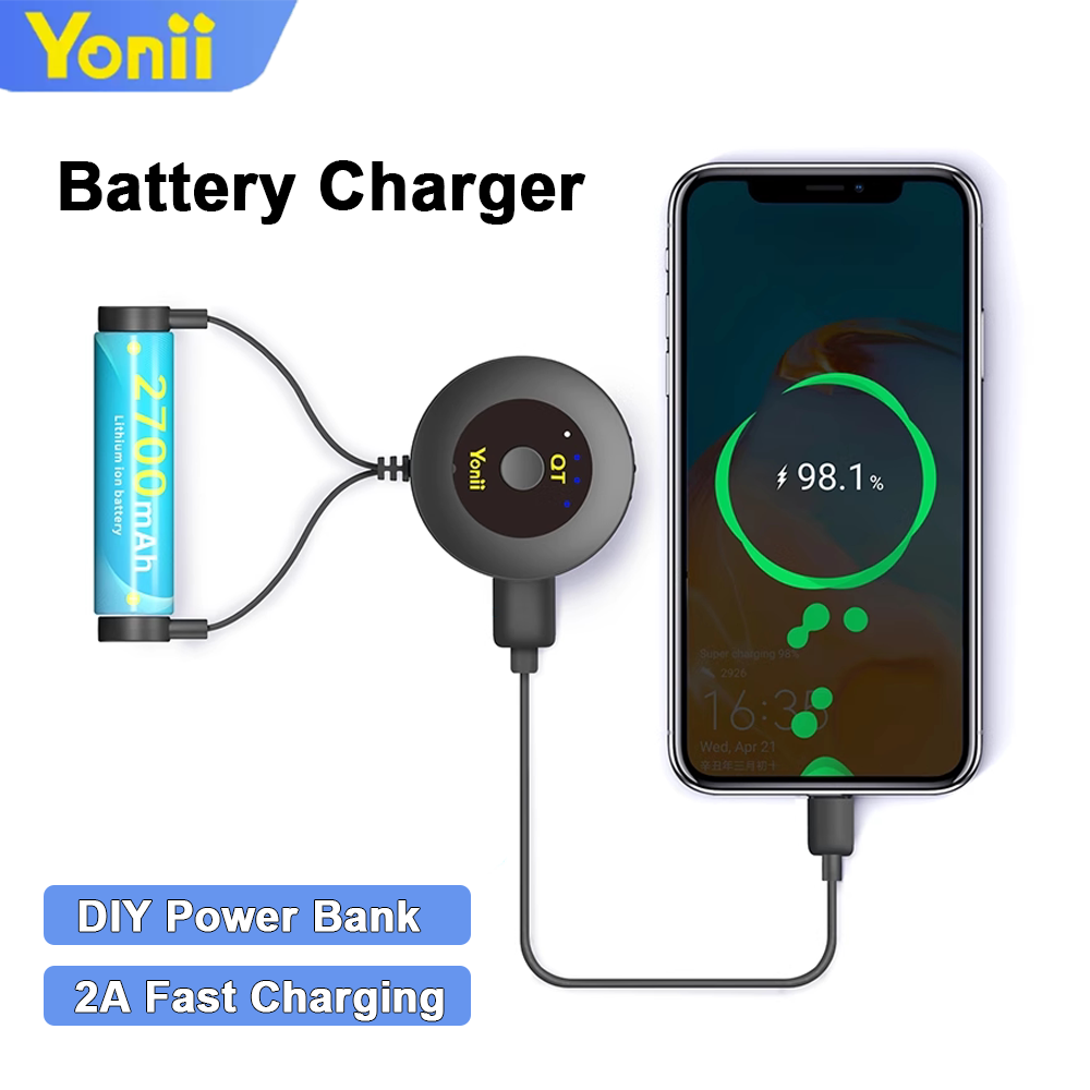 Yonii リチウムイオンバッテリー充電器 18650/20 - Power Banks のレビューと価格