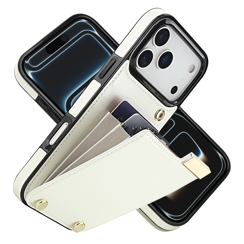 オーガナイザーカードホルダー付きスマホケース iPhone  - Leather Wallet Card Holder Phone Cover のレビューと価格