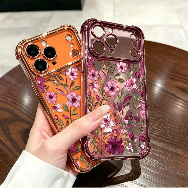 レトロな赤い花柄のケース。Redmi A7 PRO、15A、 - Vintage Floral Pattern Soft Case のレビューと価格