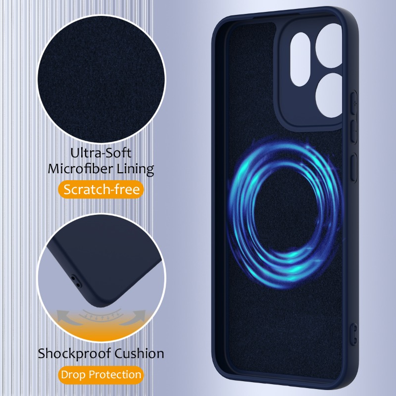 Honor 500 Smart X6d用マグセーフ対応マット - Liquid Silicone Magnetic Phone Case のレビューと価格
