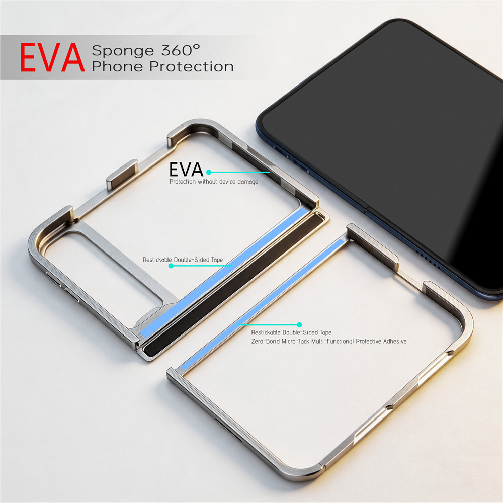 スタイリッシュなデザインの折りたたみ式メタルフレーム。iPh - Metal Bumper Aluminum Frame Case のレビューと価格